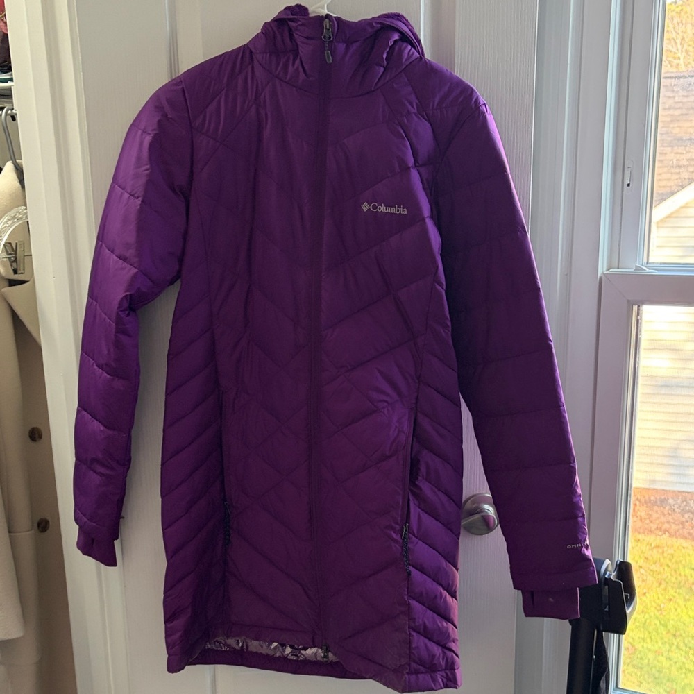 Columbia Women’s Long Purple Puffer Jacket